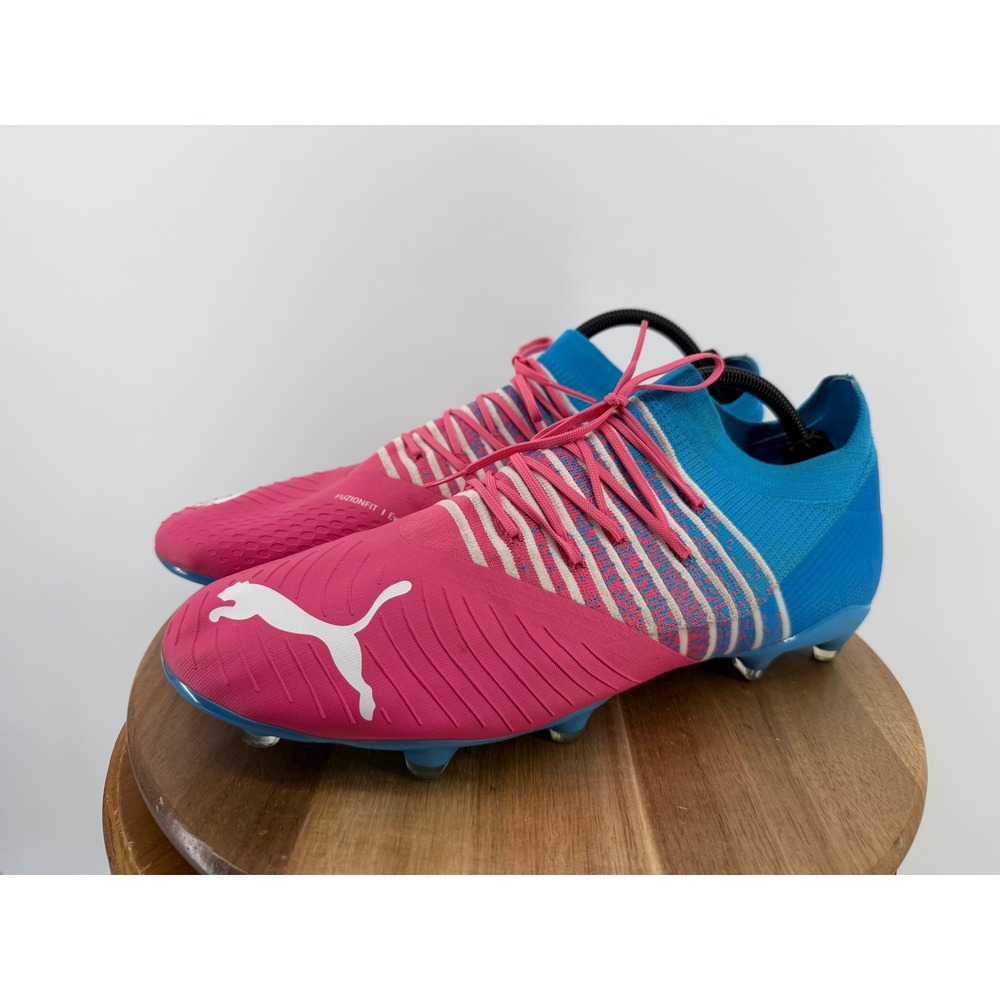 Puma Future Z 1.4 FG/AG Men 13 Soccer Cleats Pink Blue 107089-01 Fuzionfit ACZ
